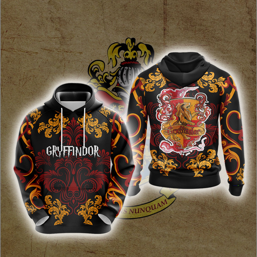 Harry Potter Hogwarts Castle - Gryffindor House Wacky Style Version 1 Unisex 3D Hoodie