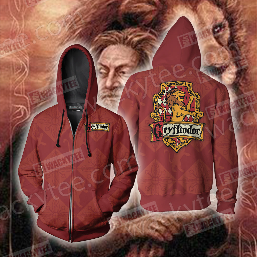 Harry Potter - Brave Like A Gryffindor Zip Up Hoodie 4XL