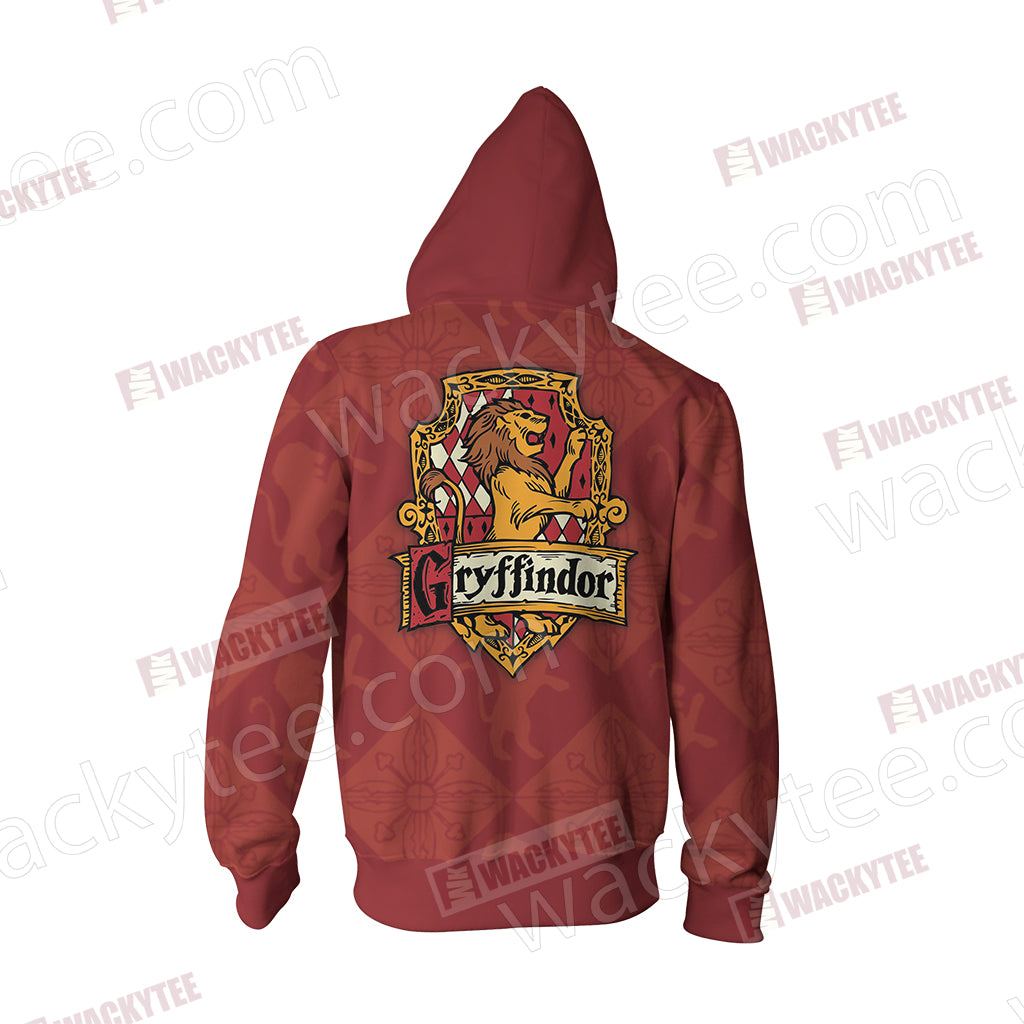 Harry Potter - Brave Like A Gryffindor Zip Up Hoodie