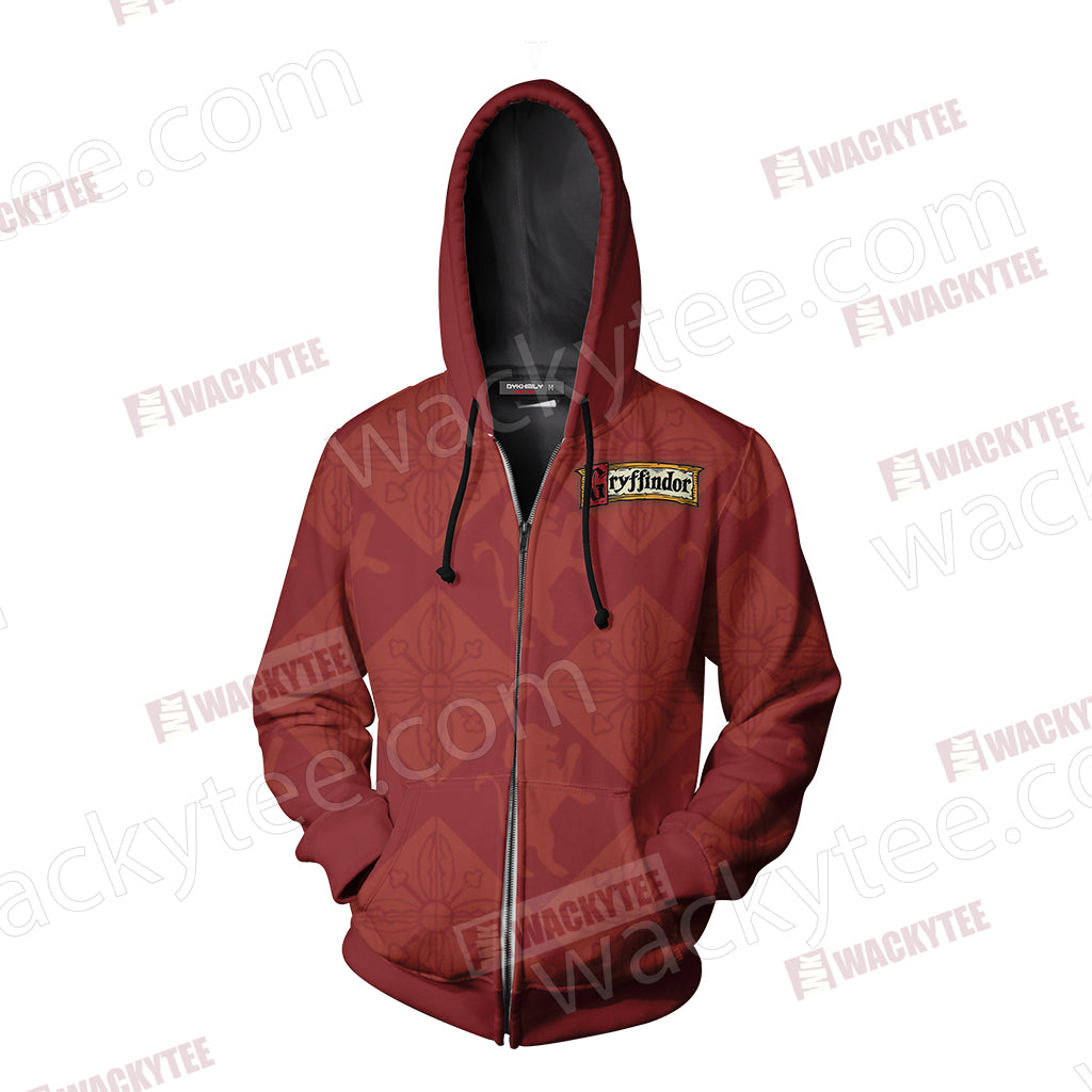 Harry Potter - Brave Like A Gryffindor Zip Up Hoodie
