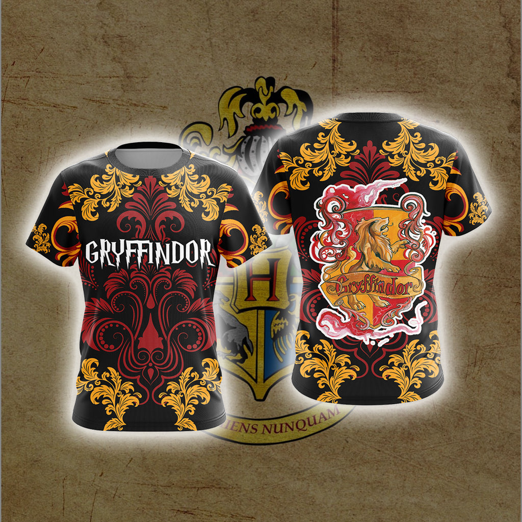 Harry Potter Hogwarts Castle - Gryffindor House Wacky Style Version 1 Unisex 3D T-shirt