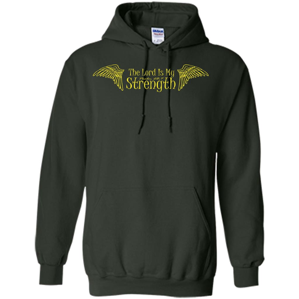 Christian T-shirt The Lord Is My Strength Forest Green