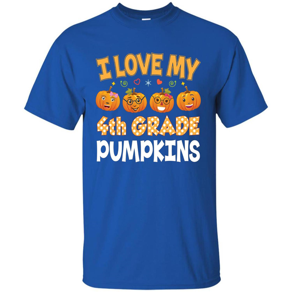 I Love my 4th Graders Pumpkins T-Shirt Fourth Grade Teacher Royal