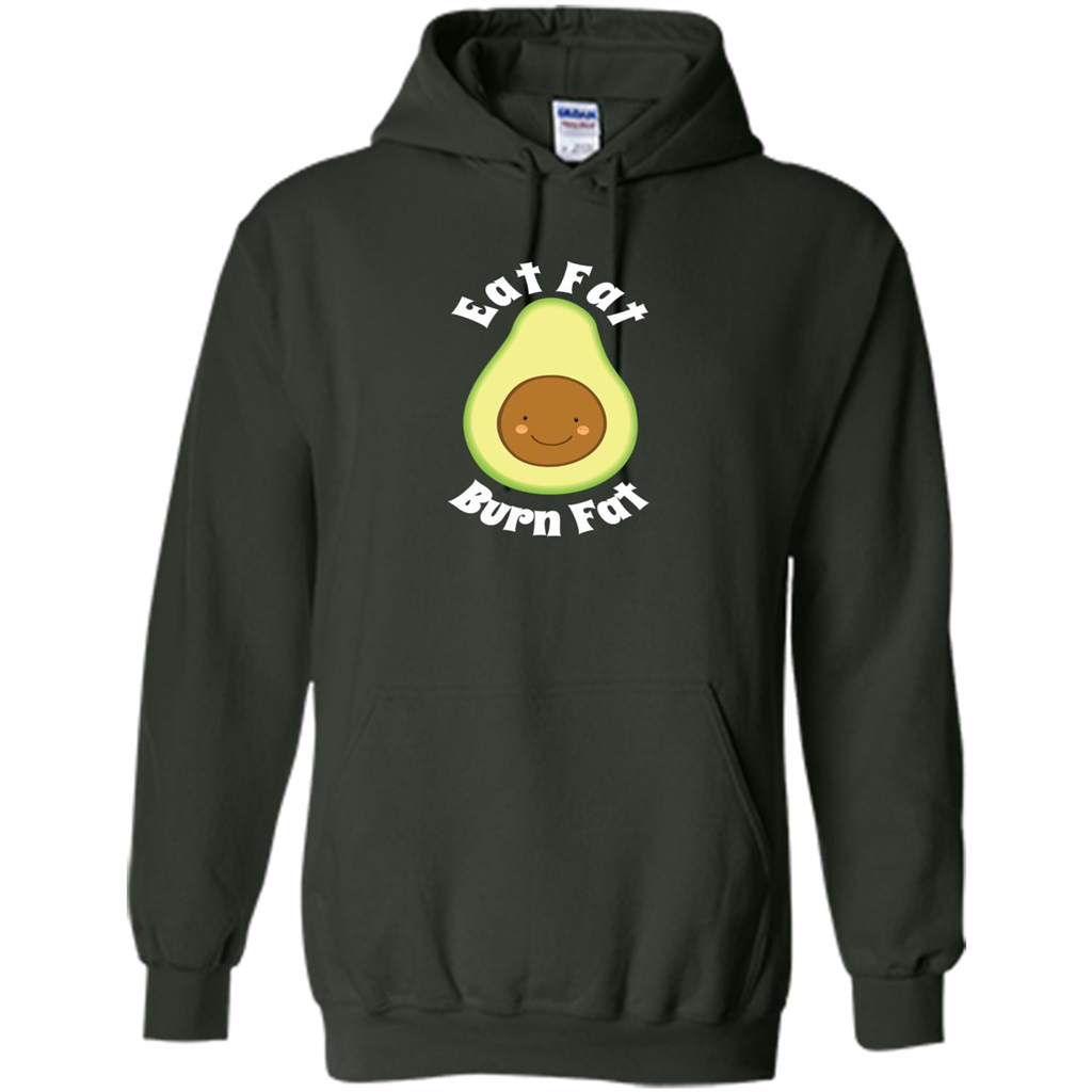 Eat Fat Burn Fat Avocado T-shirt Forest Green