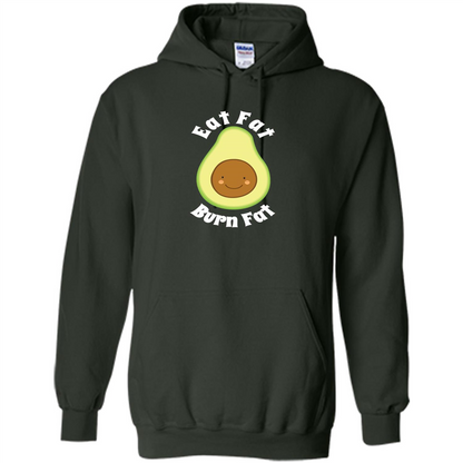 Eat Fat Burn Fat Avocado T-shirt Forest Green