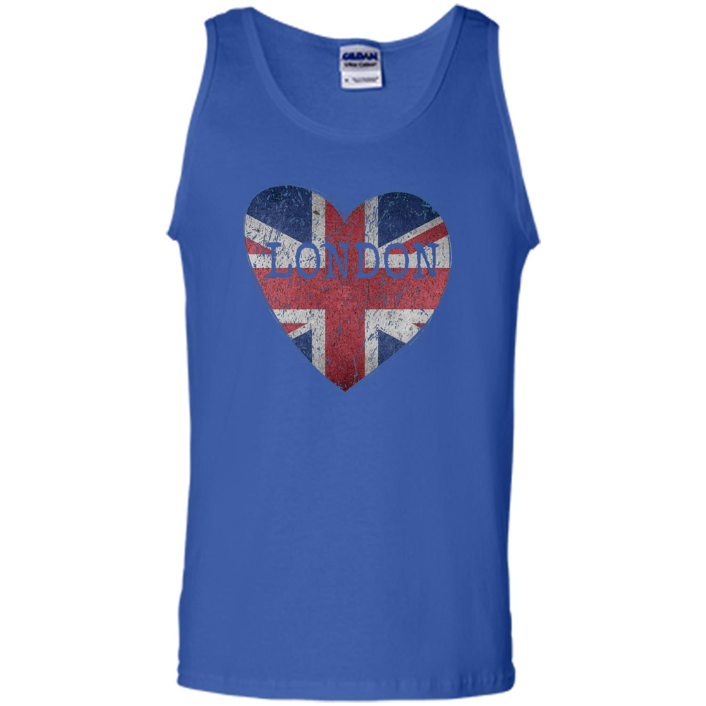 London Flag UK Heart T-shirt Royal