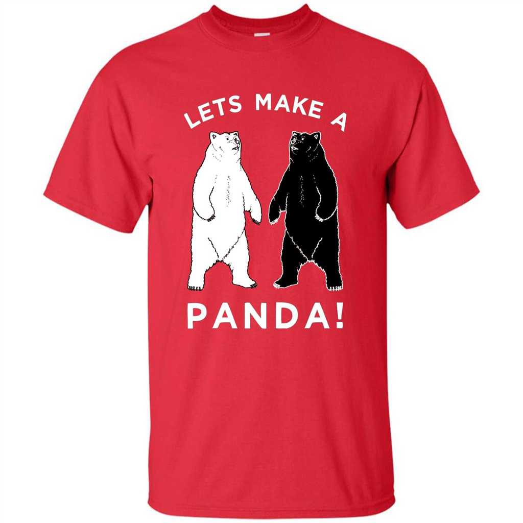 Funny Panda T-shirt Lets Make A Panda T-Shirt Red