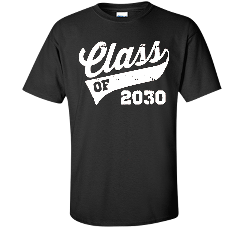 Kindergarten T-shirt Class Of 2030 Kindergarten Style T-shirt Black