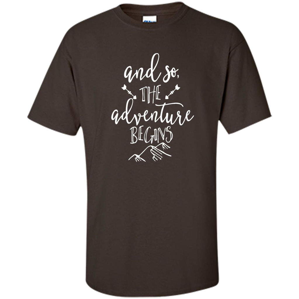 And So the Adventure Begins T-shirt Dark Chocolate
