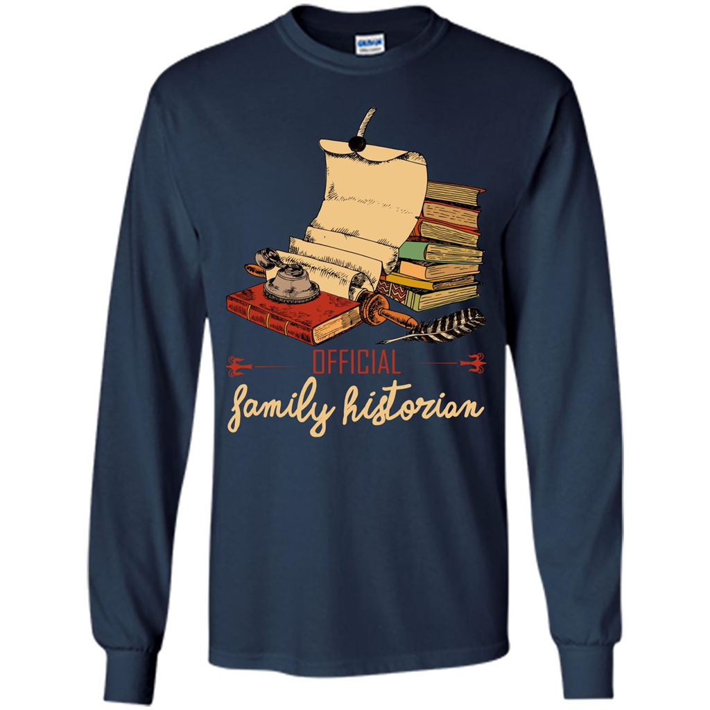 Family T-shirt Official Family Historian Navy