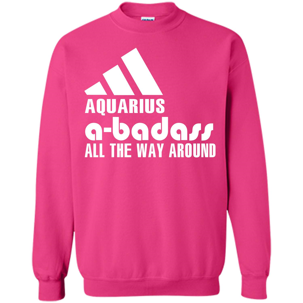 Aquarius A-Badass All The Way Around T-shirt Heliconia