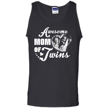Mommy T-shirt Awesome Mom Of Twins Black