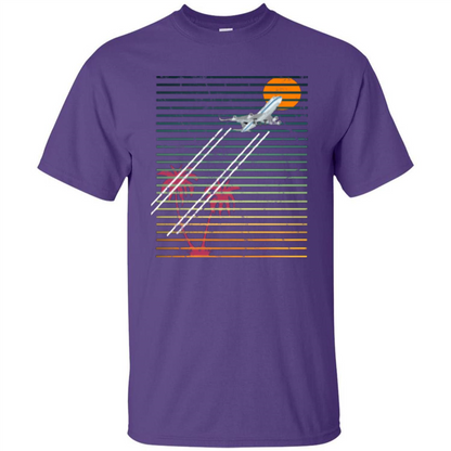 Retro Jet Sunset T-shirt Purple