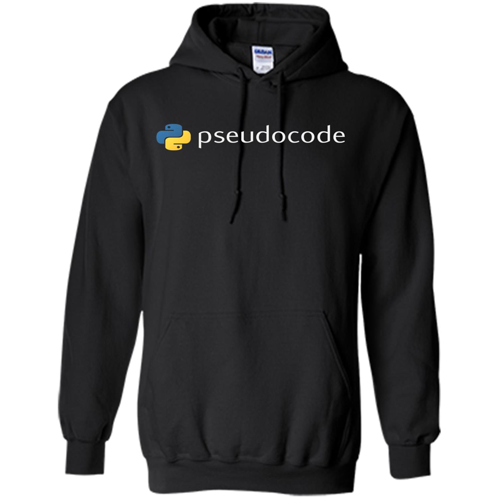 Funny Python Programming Pseudocode T-shirt Black
