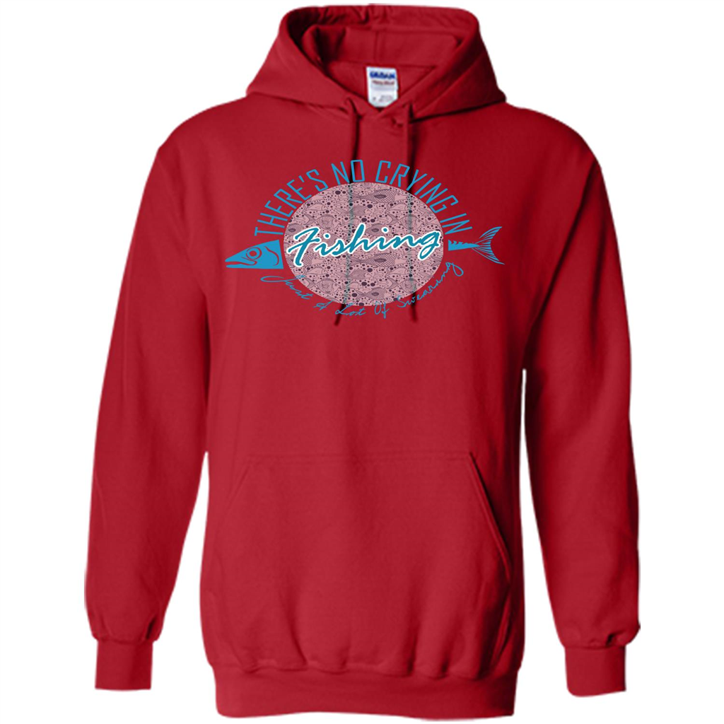 Fishing T-shirt No Crying Fishing Red