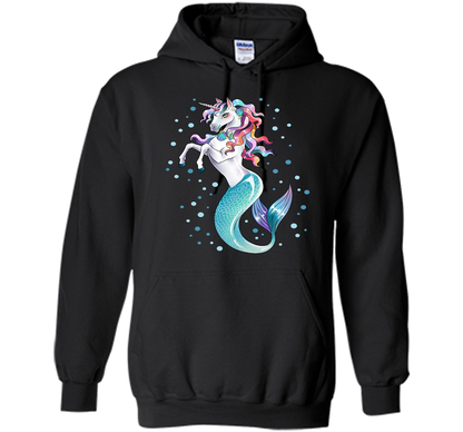 Unicorn Mermaid Mermicorn Cute T-shirt For Kids Black