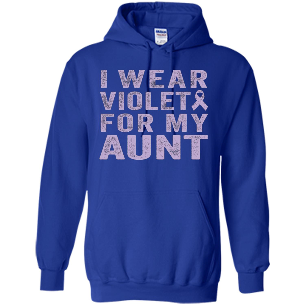 Cancer Awareness T-shirt I Wear Violet For My Aunt T-shirt Royal