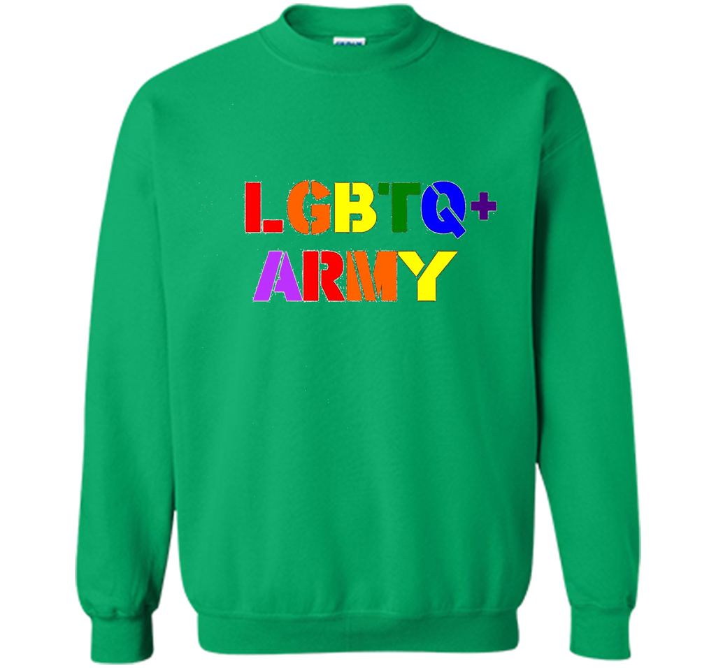 LGBTQ+ Army T-Shirt cool shirt Irish Green