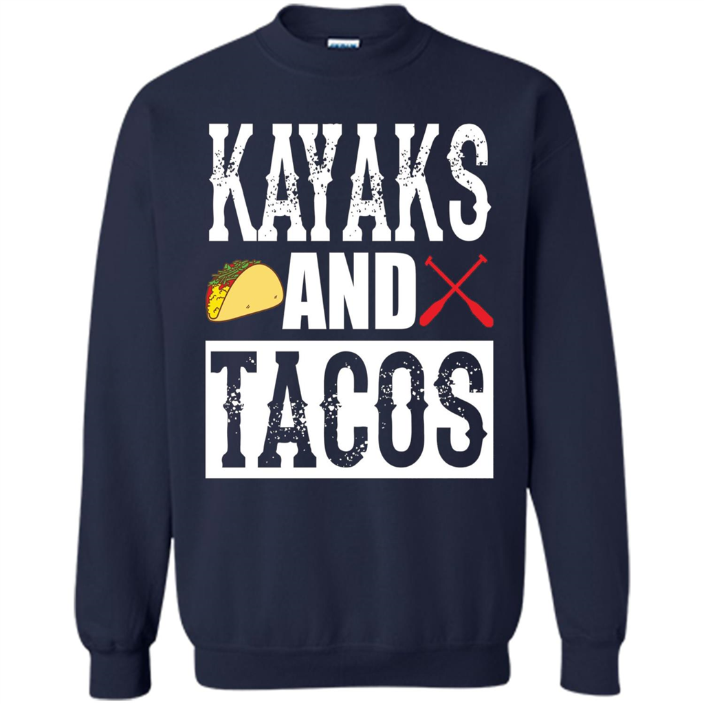 Funny Taco T-shirt Kayaks and Tacos Navy