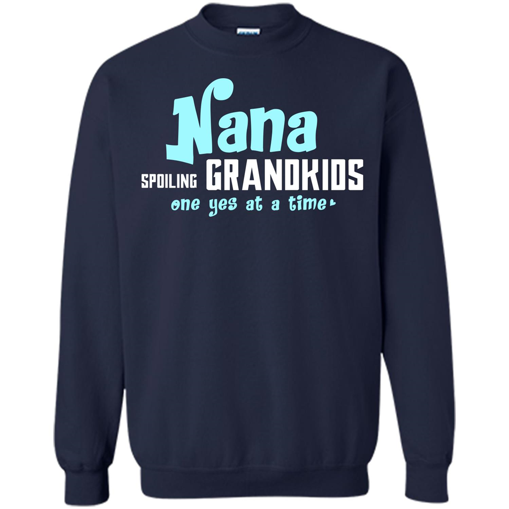 Nana T-shirt Spoiling Grandkids One Yes At A Time Navy