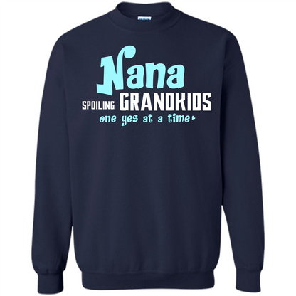 Nana T-shirt Spoiling Grandkids One Yes At A Time Navy