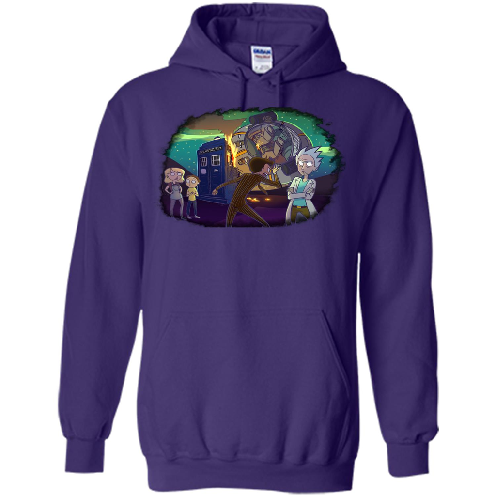 Doctorwho Vs Rick And Morty T-shirt Purple
