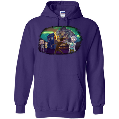 Doctorwho Vs Rick And Morty T-shirt Purple