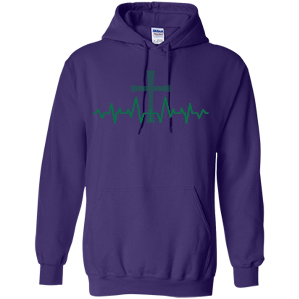 Christian ECG T-shirt Purple