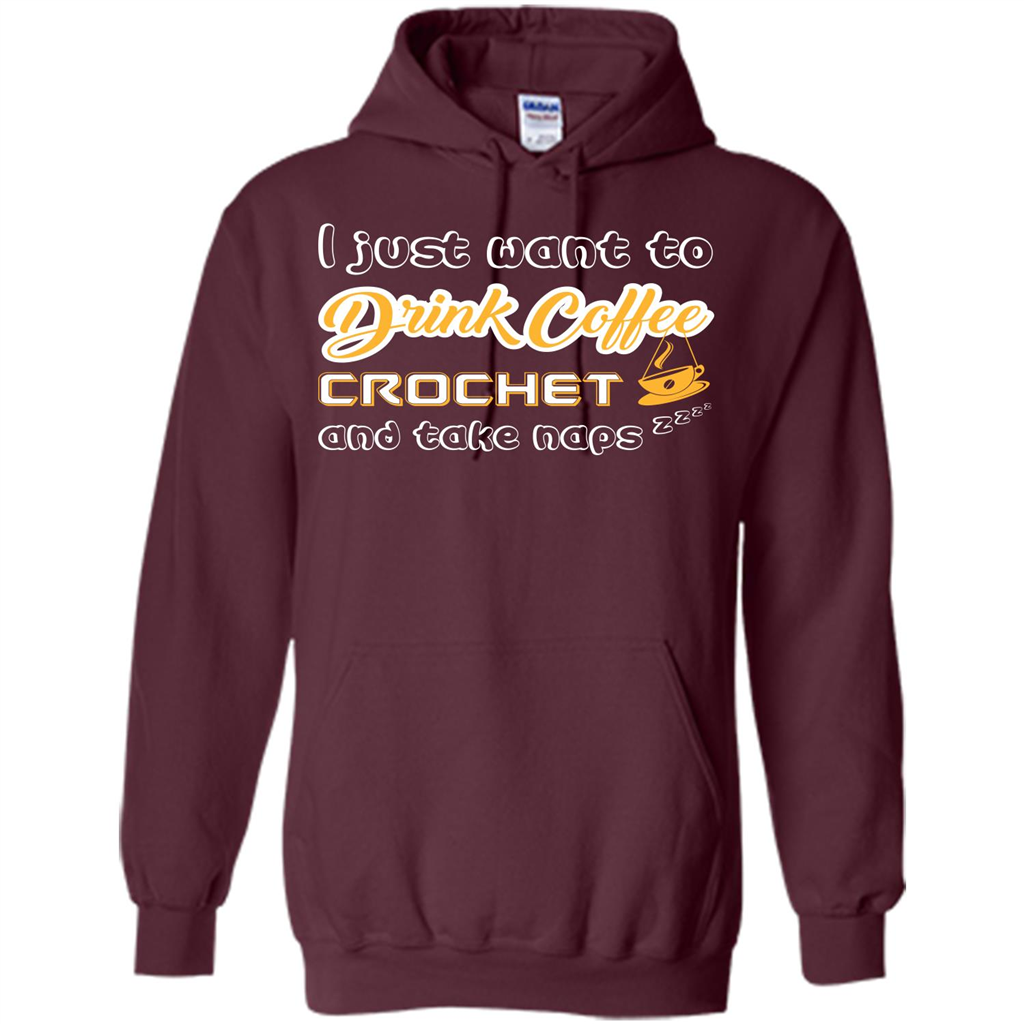 Coffee T-shirt I Just Want To Drink Coffee Crochet