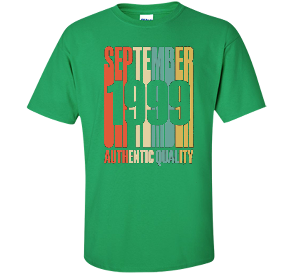 Retro Sept 1999 T-Shirt 18 yrs old Bday 18th Birthday T-shirt Irish Green