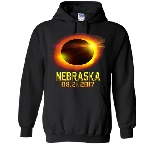 Nebraska Total Solar Eclipse 2017 T-shirt Black