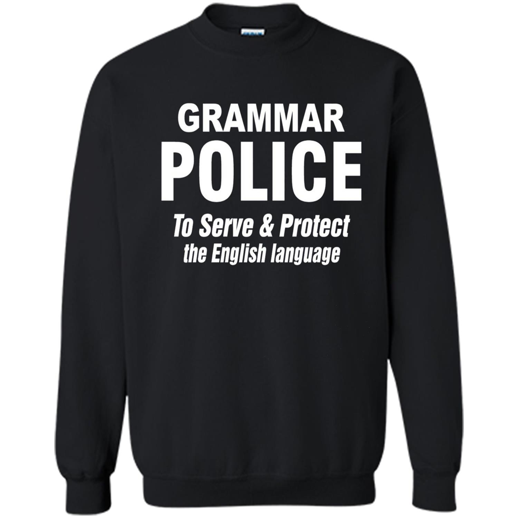 Grammar Police To Serve and Protect The English Language T-shirt Orange