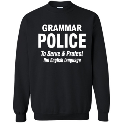 Grammar Police To Serve and Protect The English Language T-shirt Orange