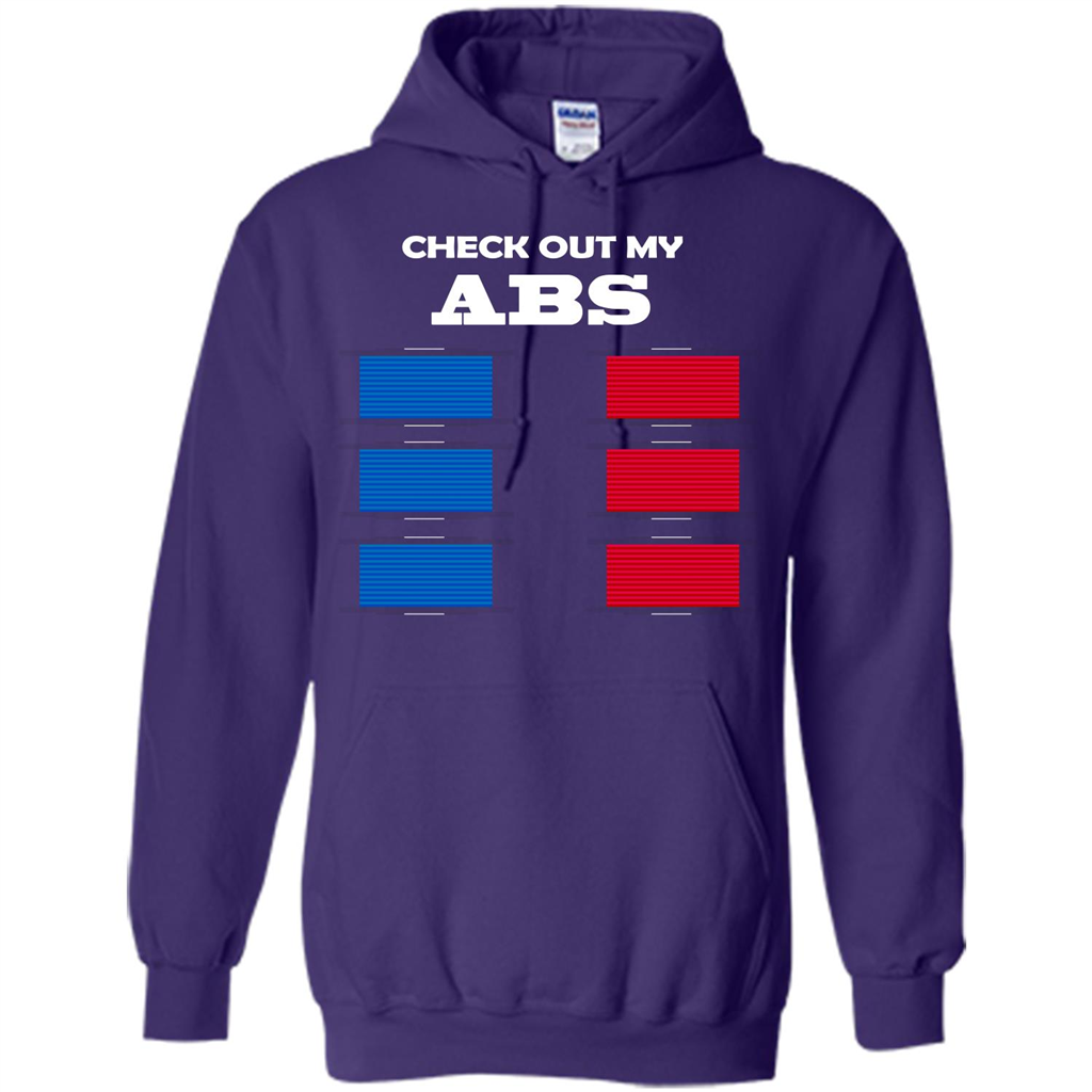 Funny Engineer T-shirt Check Out My Abs Purple