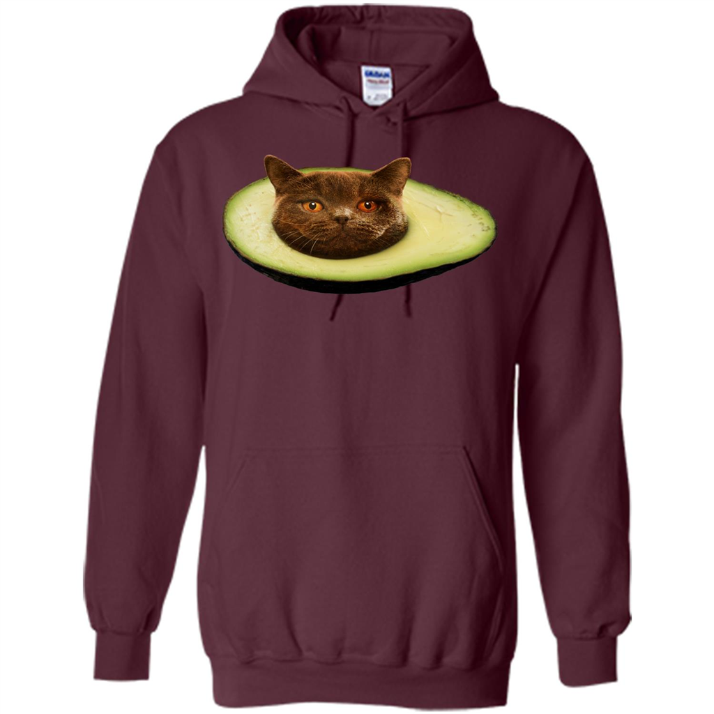 Avocato T-Shirt Avocado Cat Maroon