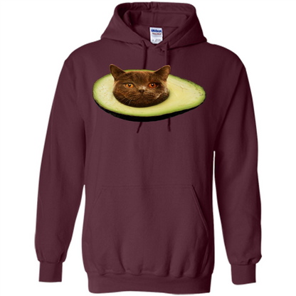 Avocato T-Shirt Avocado Cat Maroon