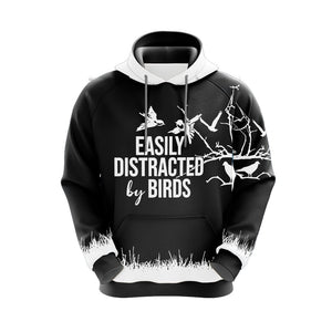 Easily Distracted By Birds Unisex 3D Hoodie