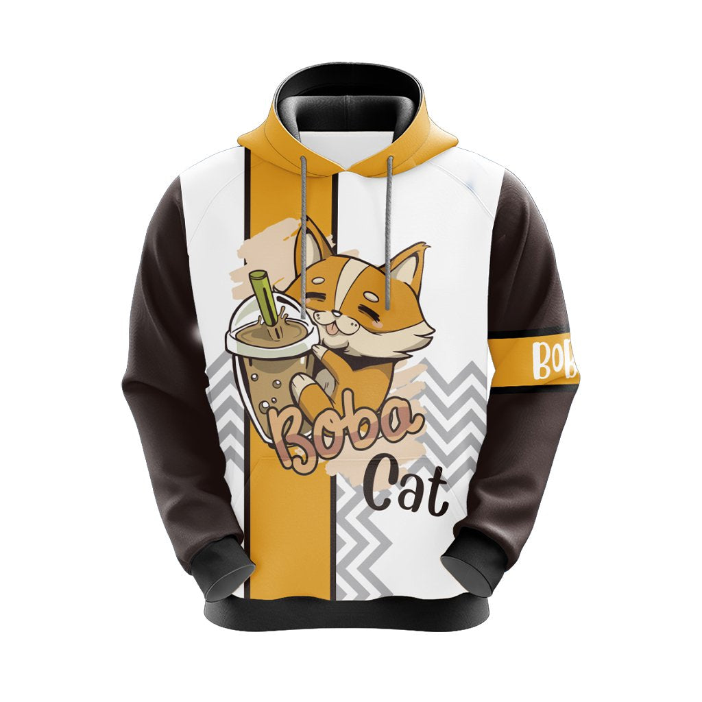 Boba Cat Unisex 3D Hoodie