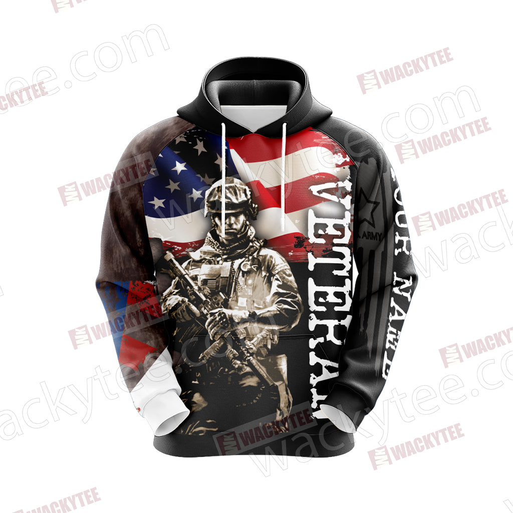 Veteran (Customized Name) Unisex 3D Hoodie