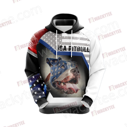 USA Pitbull Unisex 3D Hoodie