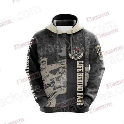 Biker Life Behind Bars Unisex 3D Hoodie