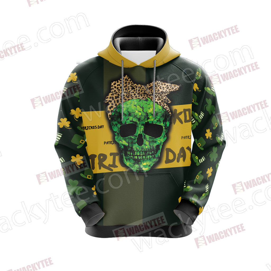 Skull Patricks Day Unisex 3D Hoodie