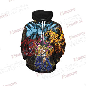 Yu Gi Oh! Obelisk Slifer And Ra 3D Hoodie