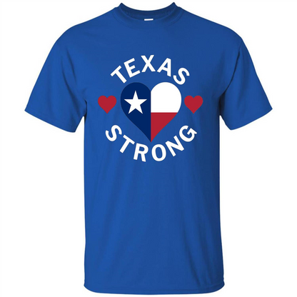Texas Strong Hurricane Harvey Heart 2017 T-shirt Royal