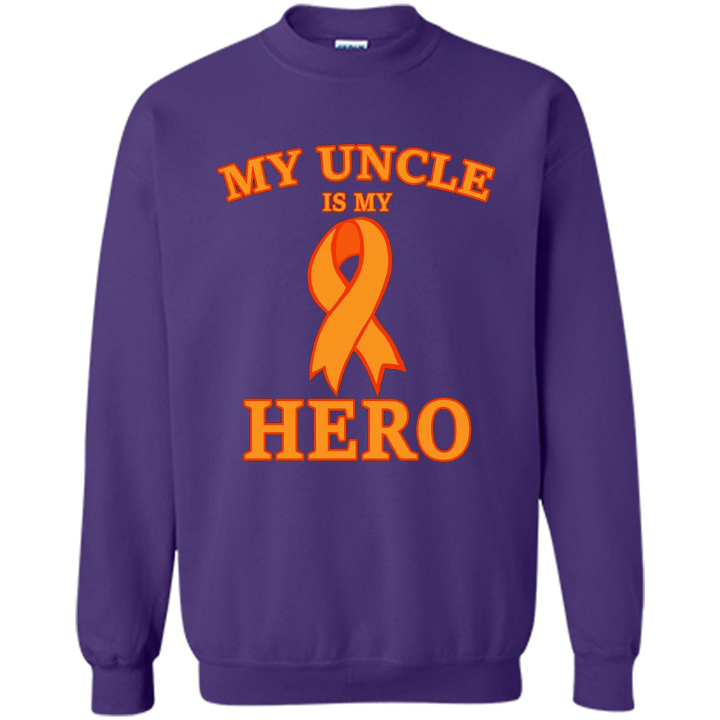 My Uncle is My Hero T-shirt Cancer Awareness T-Shirt Orange