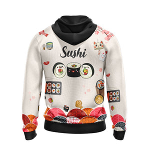 Sushi Just Roll With It Japanese Unisex 3D Hoodie