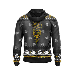 Vikings Knitting Style Unisex 3D Hoodie