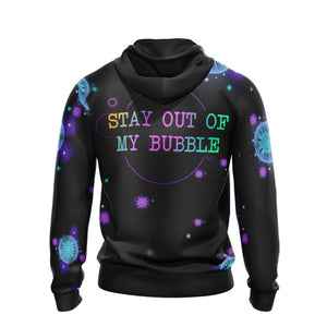 Stay Out Of My Bubble Sloth And Yoga Unisex 3D Hoodie