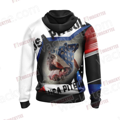 USA Pitbull Unisex 3D Hoodie