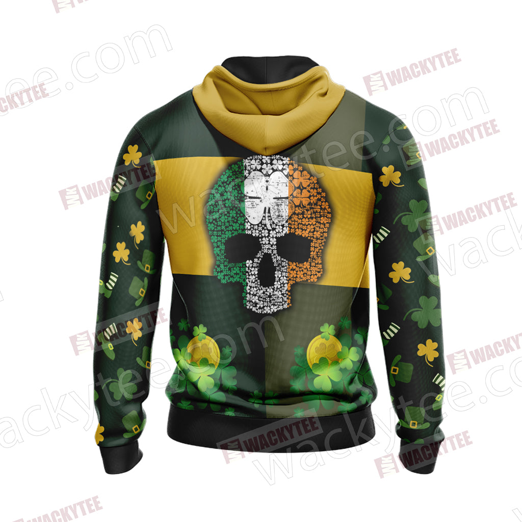 Skull Patricks Day Unisex 3D Hoodie